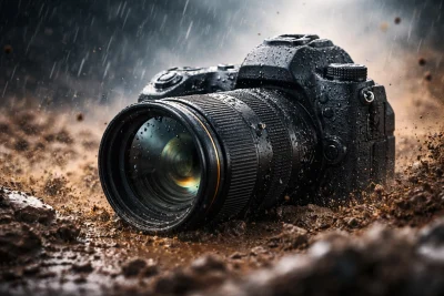 illustrazione che mostra una fotocamera tropicalizzata