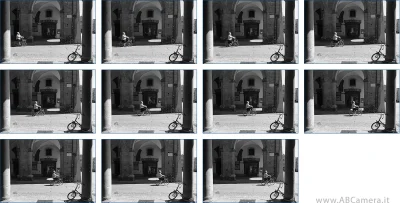 schema che illustra la serie di fotografie che è possibile ottenere scattando in raffica