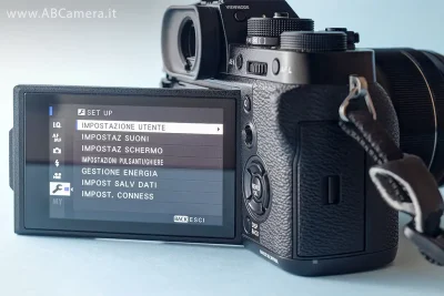 menu delle impostazioni della Fujifilm X-T2